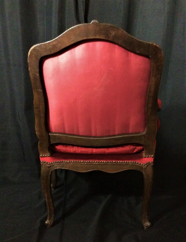 25\% remise - Estampillés 'M. CRESSON" - Paire De Fauteuils A Dos Plat - XVIIIème