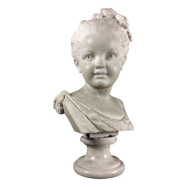 Sconto 25% fino al 30.11 - Bellissimo busto di fanciulla in marmo bianco - XIX secolo