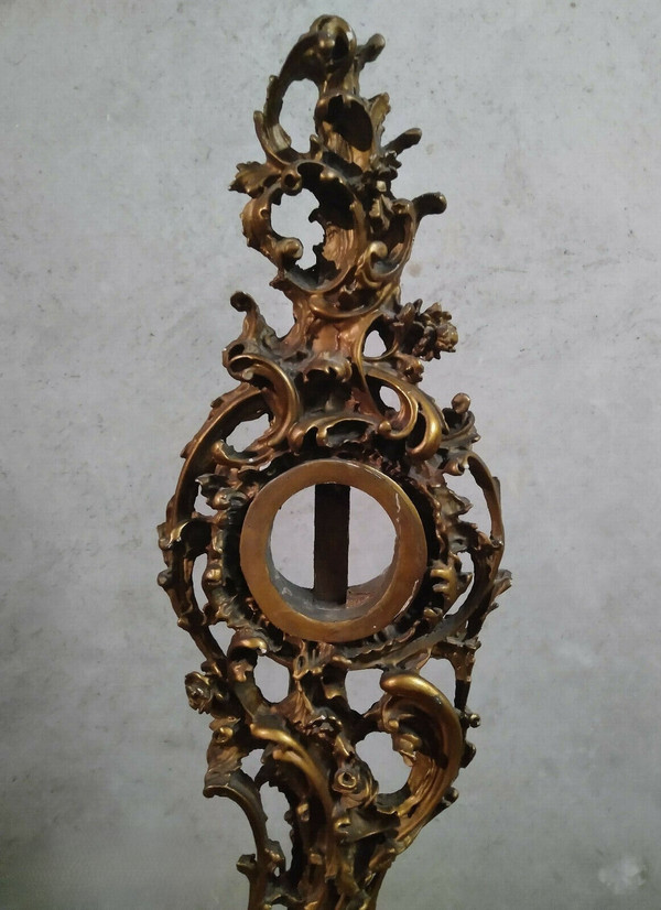 Ostensorio Rocaille in legno e stucco dorato