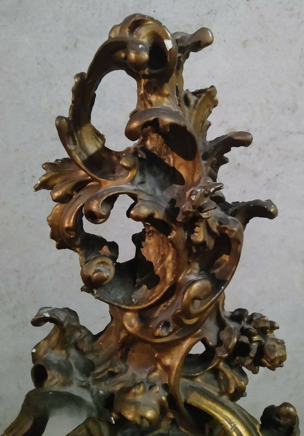 Ostensorio Rocaille in legno e stucco dorato