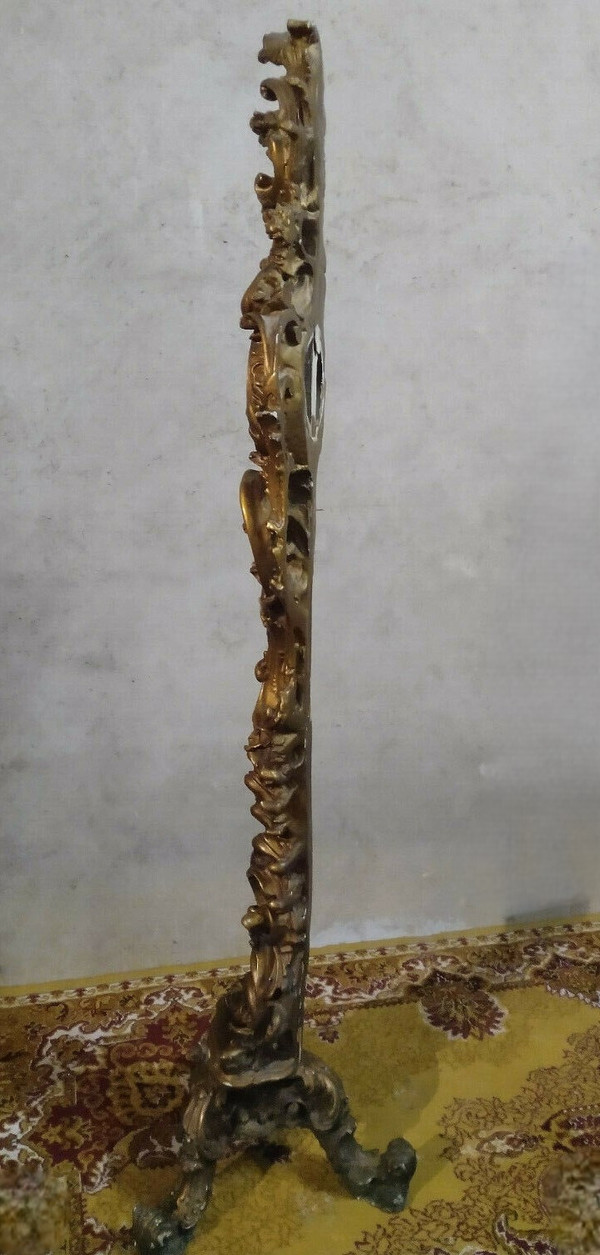 Ostensorio Rocaille in legno e stucco dorato