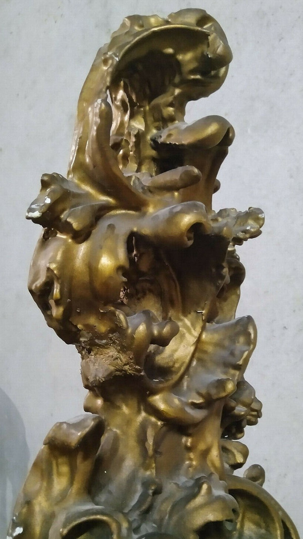 Ostensorio Rocaille in legno e stucco dorato