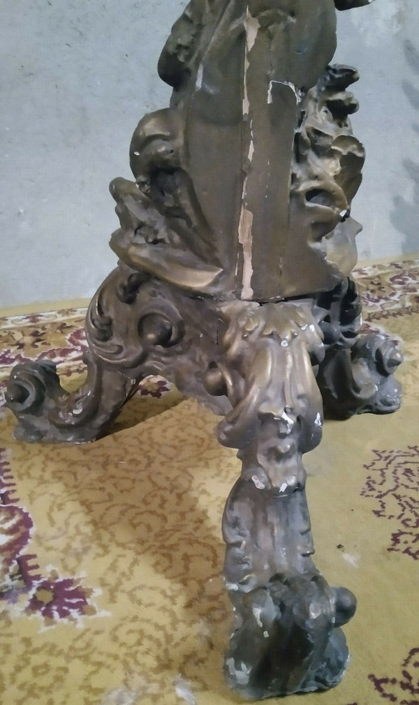 Ostensorio Rocaille in legno e stucco dorato