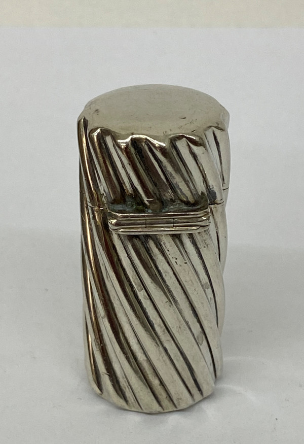 Flasche aus Silber und Vermeil aus dem 19. Jahrhundert.