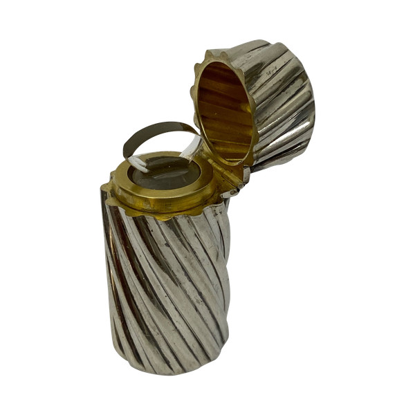 Flasche aus Silber und Vermeil aus dem 19. Jahrhundert.