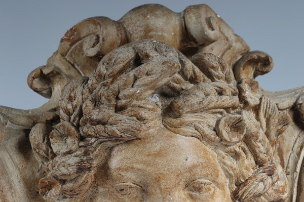 25 % discount until 30.11 - Elément Décoratif En Plâtre Sculpté En Bas Relief - XIXème