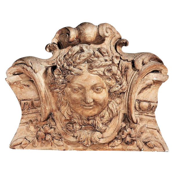 25 % discount until 30.11 - Elément Décoratif En Plâtre Sculpté En Bas Relief - XIXème