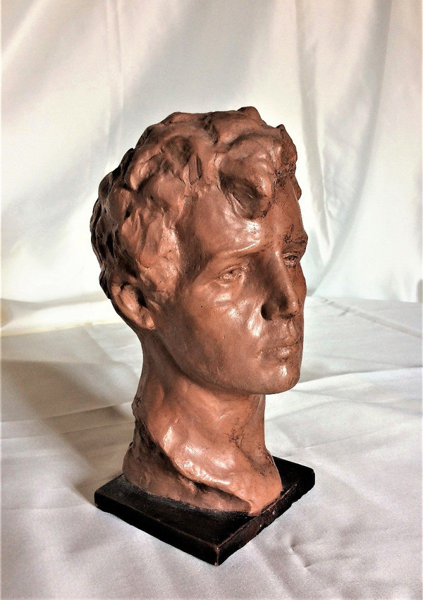 Dal 06.10 al 30.11 - 25\ de remise - Busto di uomo - Terracotta - Firmato Victor Demanet
