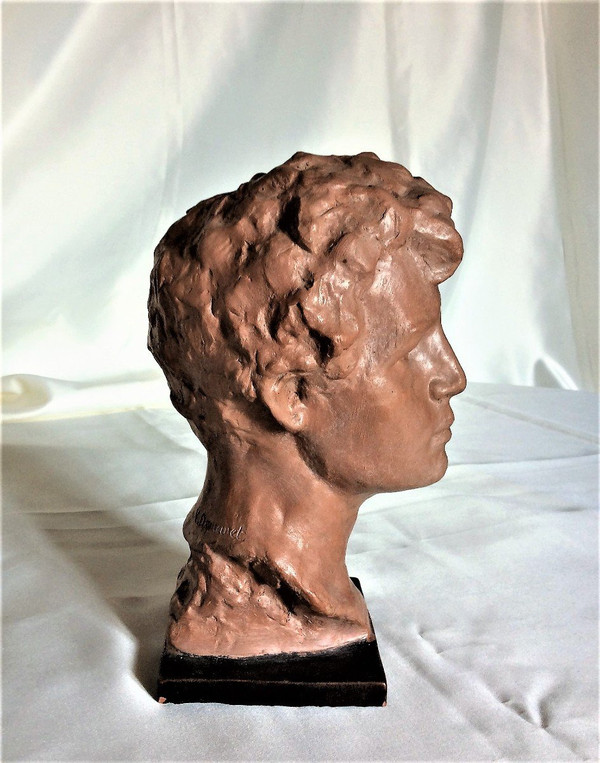 Dal 06.10 al 30.11 - 25\ de remise - Busto di uomo - Terracotta - Firmato Victor Demanet