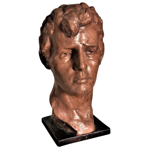 Dal 06.10 al 30.11 - 25\ de remise - Busto di uomo - Terracotta - Firmato Victor Demanet