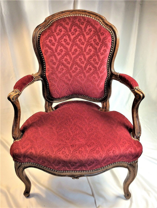 From 06.10 to 30.11 - Remise 25\% - Stamped SENE - Pair of cabriolet armchairs - 18th century