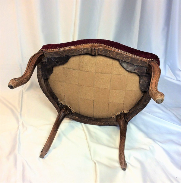 From 06.10 to 30.11 - Remise 25\% - Stamped SENE - Pair of cabriolet armchairs - 18th century