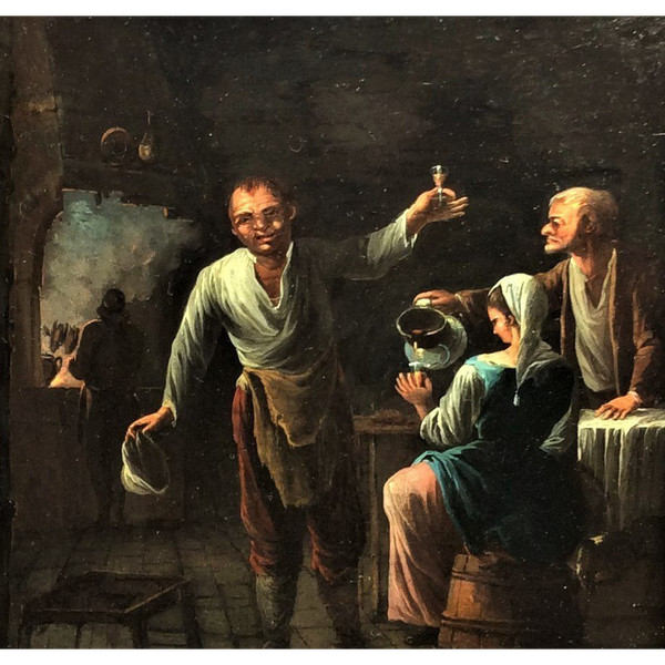 Remise de 25\% -  Scène De Taverne - Ecole Hollandaise - Fin XVIIème