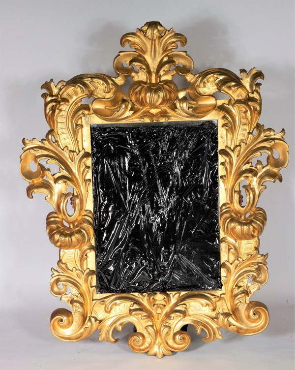 From 06.10 to 30.11 - REMISE 25\% - Beautiful Italian Gilded Wood Mirror - 19th Century