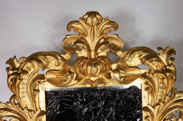 From 06.10 to 30.11 - REMISE 25\% - Beautiful Italian Gilded Wood Mirror - 19th Century