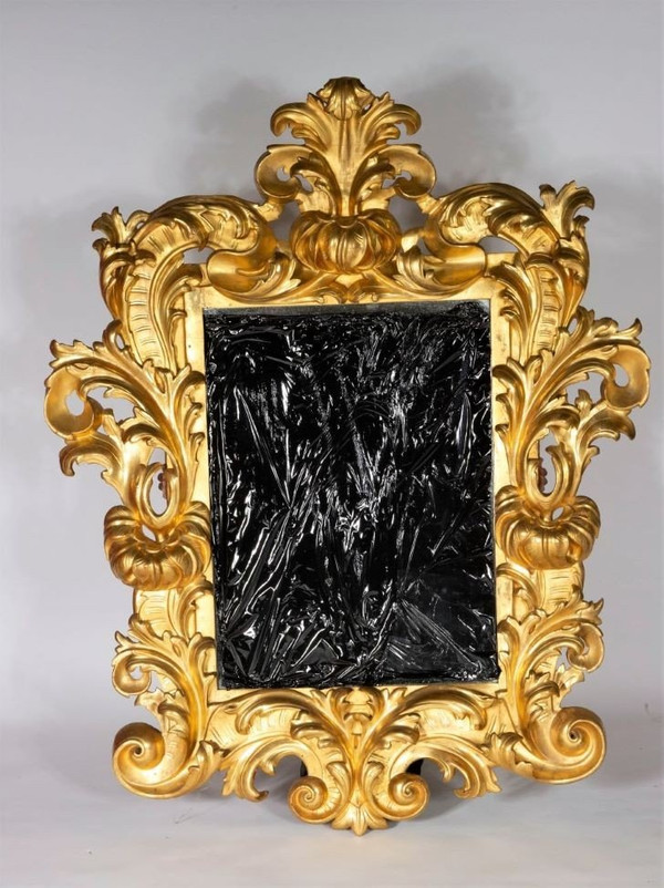 From 06.10 to 30.11 - REMISE 25\% - Beautiful Italian Gilded Wood Mirror - 19th Century