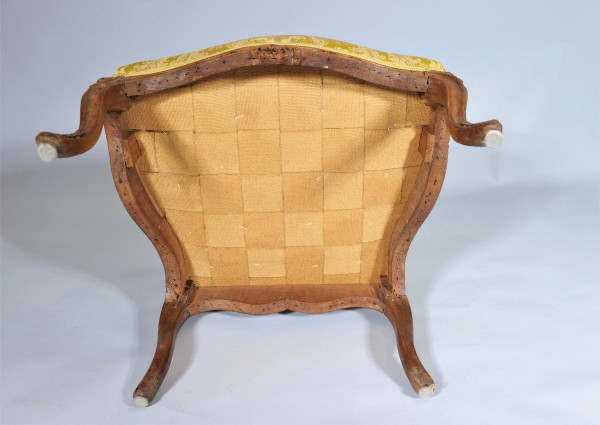 25 % DISCOUNT UNTIL 30.11 - Stamped Nogaret A Lyon - Fauteuil A Dossier Plat -XVIIIème