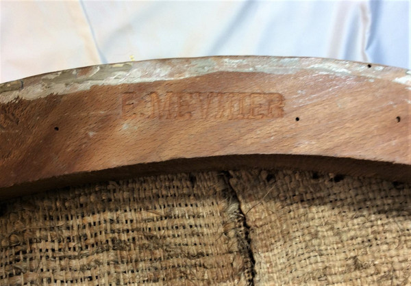 From 06.10 to 30.11 - REMISE de 25\% - Stamped E. Meunier - 18th Century Lacquered Wood Bergère