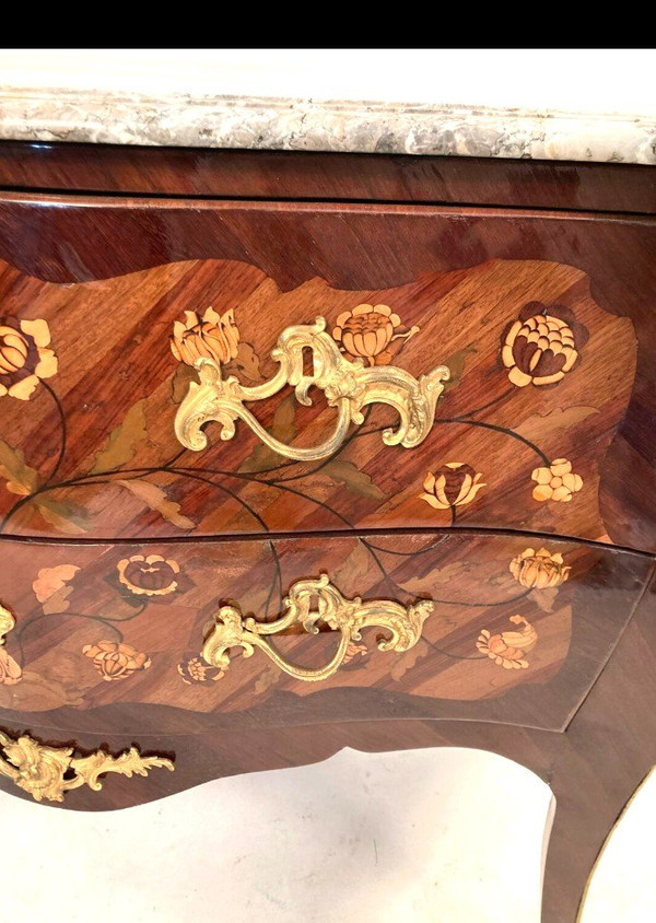  REMISE de 25\% - Estampillée  Walter – Commode  En Marqueterie – XVIIIème