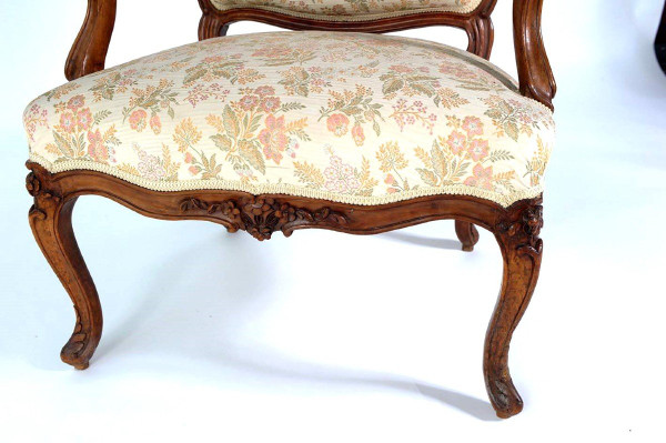 From 06.10 to 30.11 - REMISE 25\% - Stamped "i Gourdin" - Beau Fauteuil A La Reine - XVIIIème