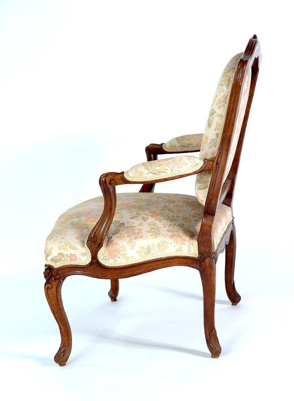 From 06.10 to 30.11 - REMISE 25\% - Stamped "i Gourdin" - Beau Fauteuil A La Reine - XVIIIème
