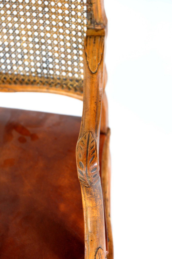 From 06.10 to 30.11 - REMISE de 25\% - Stamped H. Amand - Fauteuil A Dossier Plat - Ep Régence