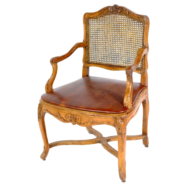From 06.10 to 30.11 - REMISE de 25\% - Stamped H. Amand - Fauteuil A Dossier Plat - Ep Régence
