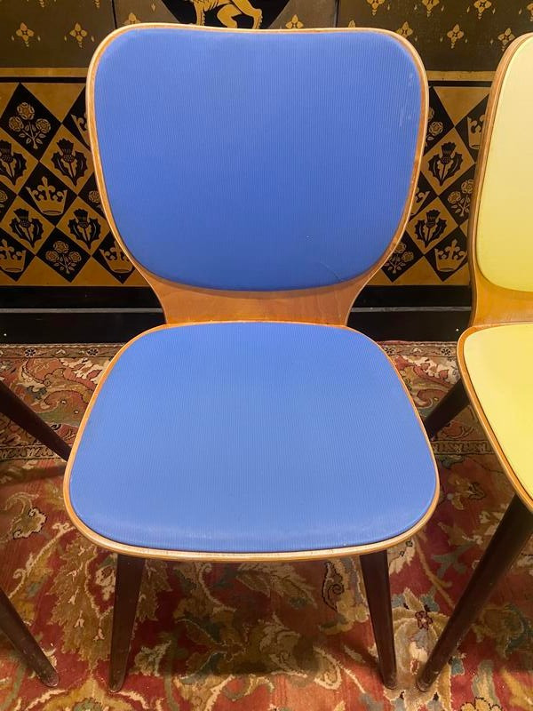 Set of 4 1970 Baumann Max Bill bistro chairs