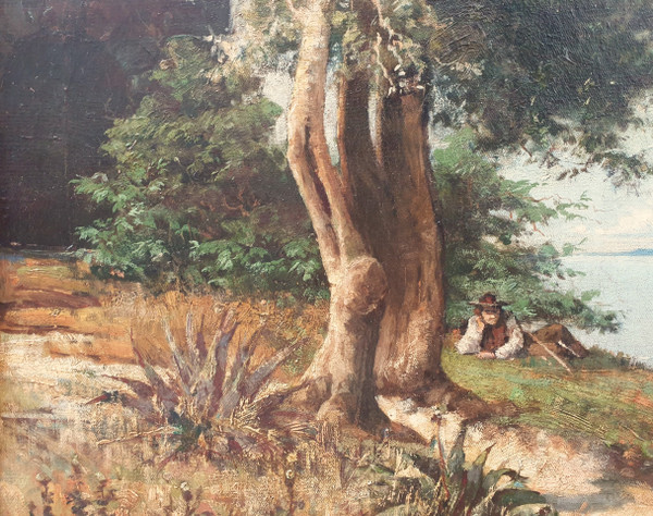 Vincent COURDOUAN (Attributed to) - Lively cove near Toulon