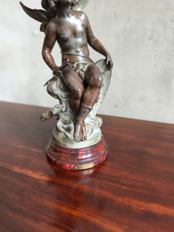 "Marte", statuetta in ghisa firmata Auguste Moreau