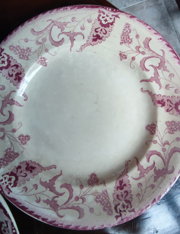 Old Longwy Tableware Service Rambouillet Model 49 ironstone pieces