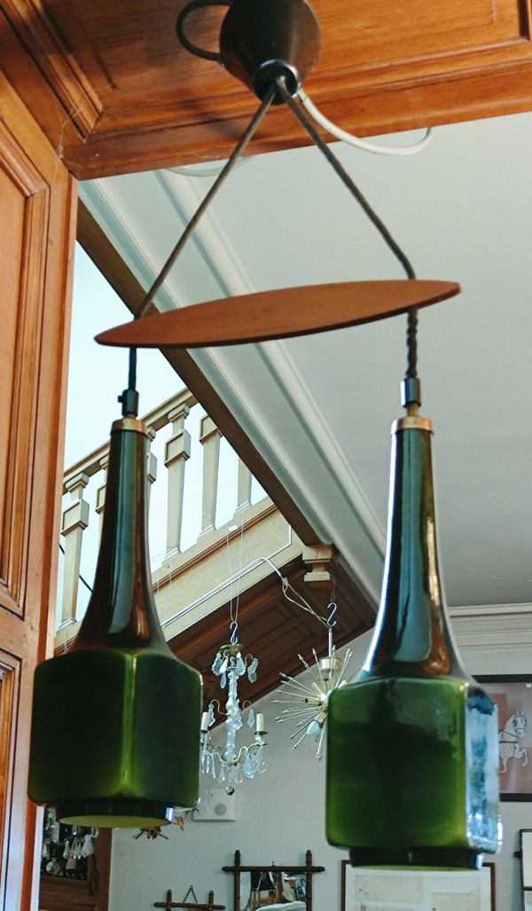 Scandinavian design glass paste chandelier suspension