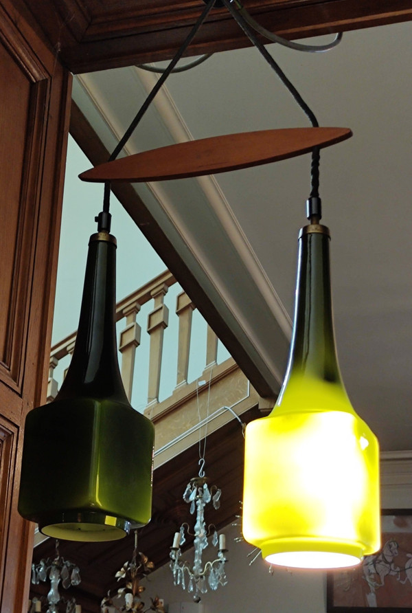 Scandinavian design glass paste chandelier suspension