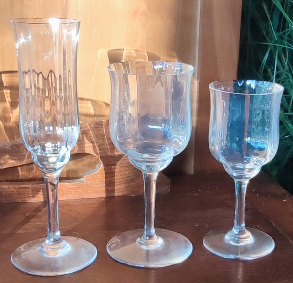 Baccarat Kristall-Eimer-Karaffe-Gläser-Set, Capri-Modell, 20-teilig 