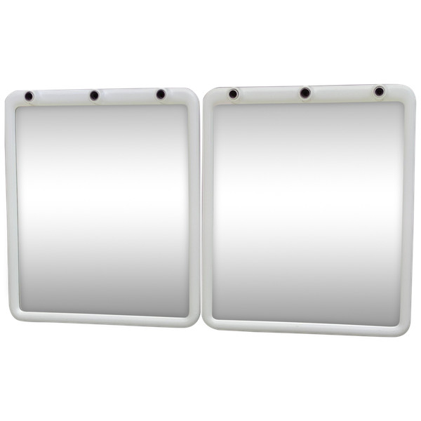 Pair of Carrara Matta América design dressing room mirrors