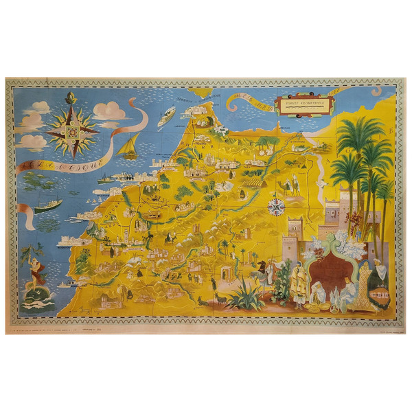 Original Air France poster Morocco