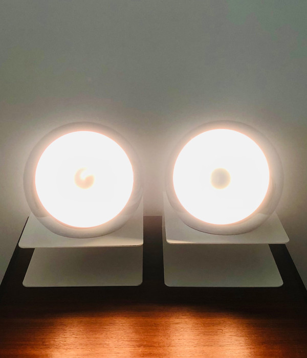 Augapfel-Tischlampe, Italien 1970er Jahre