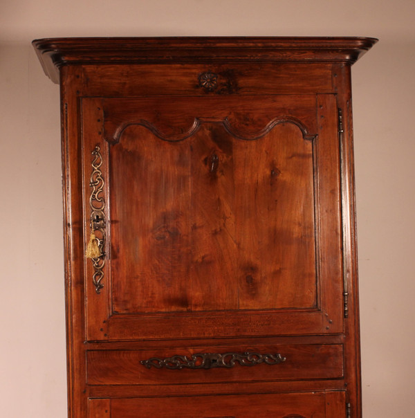 French Wardrobe In Cherry Wood - 18th Century