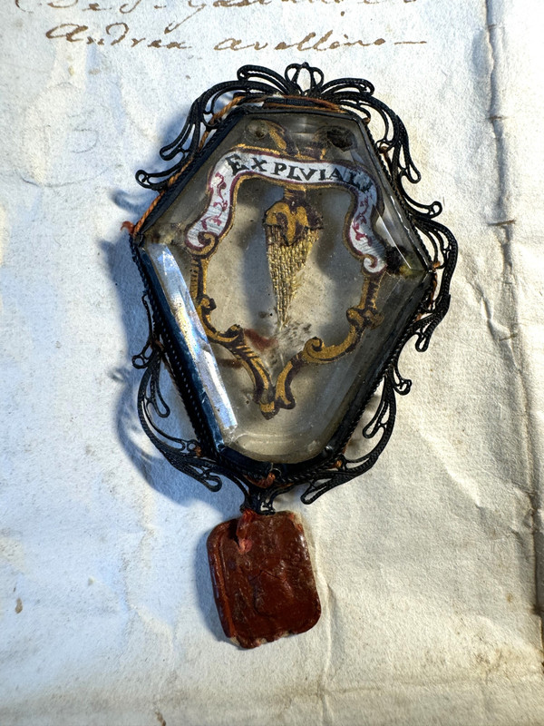 Reliquiario In Cristallo E' Autentico Del 1759 