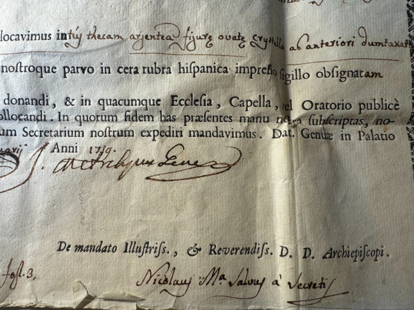 Reliquiario In Cristallo E' Autentico Del 1759 
