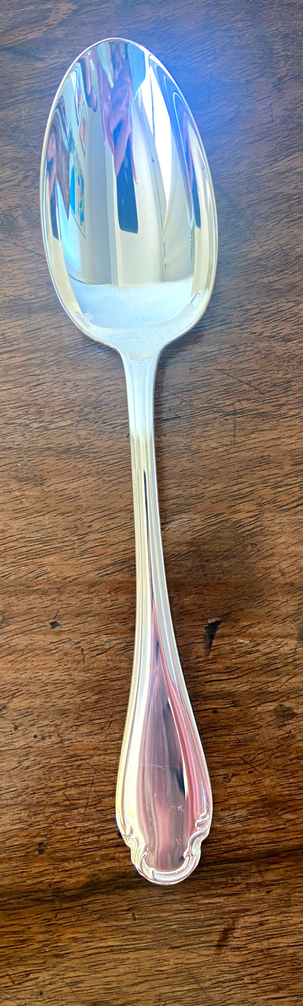 Christofle silver plated metal soup spoon