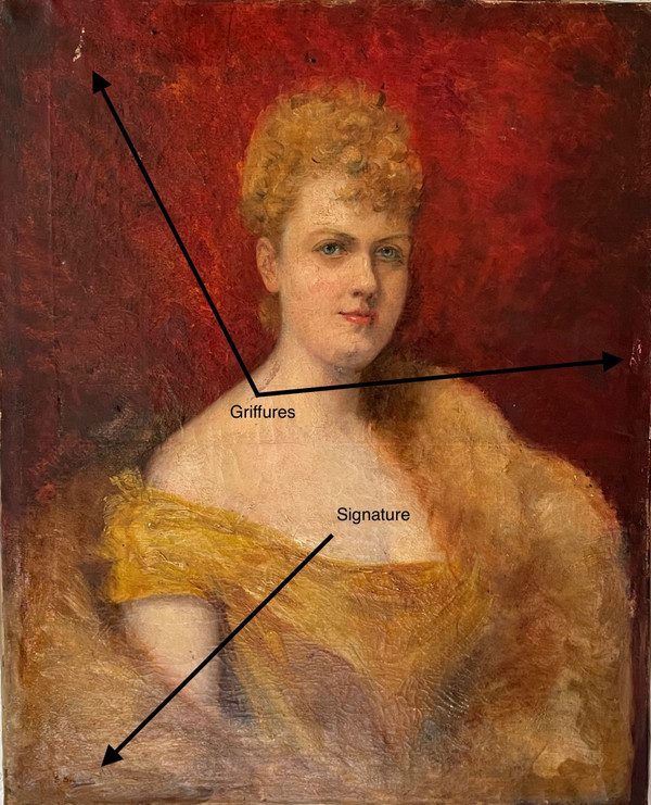 Portrait of an elegant woman circa 1900