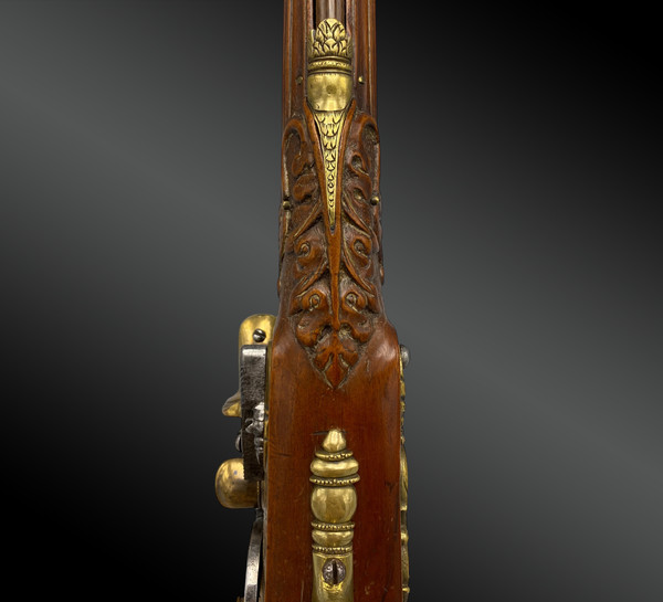 Steinschloss-Knaufpistole, Offizier, Gavacciolo, Brescia zugeschrieben. Italien, um 1680