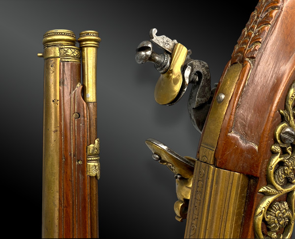 Steinschloss-Knaufpistole, Offizier, Gavacciolo, Brescia zugeschrieben. Italien, um 1680