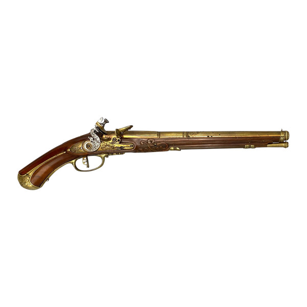 Steinschloss-Knaufpistole, Offizier, Gavacciolo, Brescia zugeschrieben. Italien, um 1680