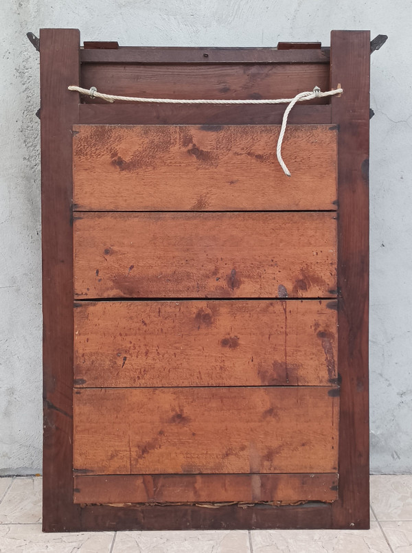 19th century Renaissance oak mirror