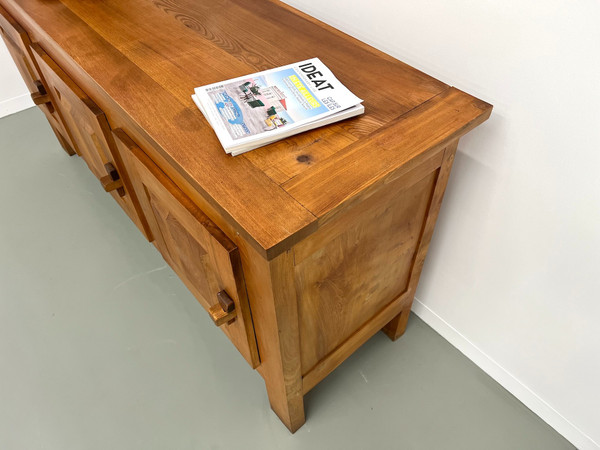 1950s Brutalist Sideboard in Solid Elm