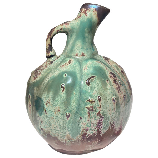 Ernest Bussière, Cruche Marron, Art Nouveau Céramique
