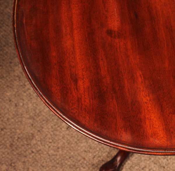 Small Mahogany Pedestal Table - 19th Century