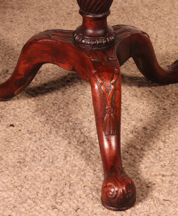 Small Mahogany Pedestal Table - 19th Century
